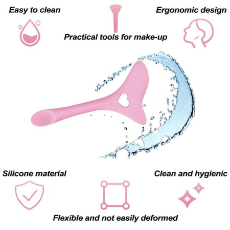 Sablon multifunctional 4in1 Eyeliner din silicon pentru machiaj Roz cu design ergonomic – IoArtify.ro [9]