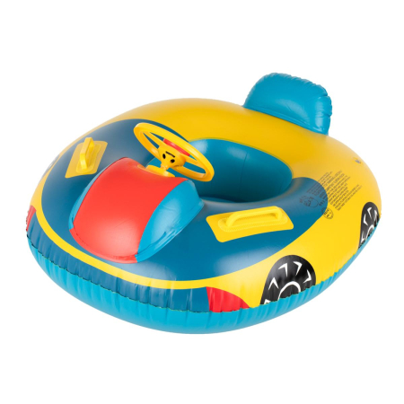 Accesorii Gradina - Saltea gonflabilă pentru copii în formă de mașină cu volan și claxon, 80x65 cm, sigură și distractivă pentru apă