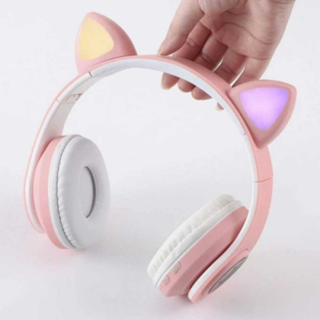 Îmbunătățește-ți spațiul de lucru cu stil și confort: set ergonomic birou și căști wireless cu LED roz! [6]