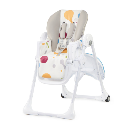JOCURI SI JUCARII - Scaun de Masa Kinderkraft Yummy Pliabil Multicolor cu Centuri de Siguranță - IoArtify.ro