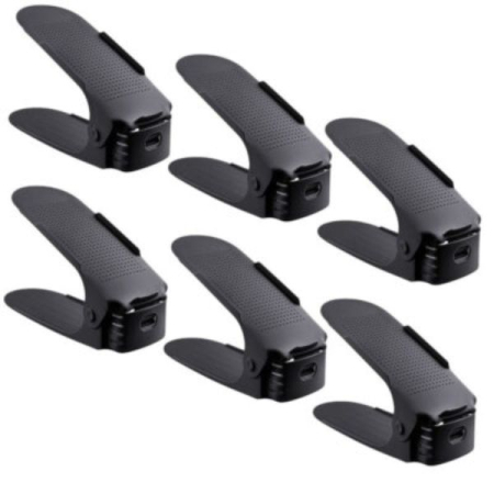 Organizator pentru Încălțăminte, Set 10 buc, Reglabil, Dublare Spațiu, Negru – Soluția Perfectă pentru Dulapul Tău [1]