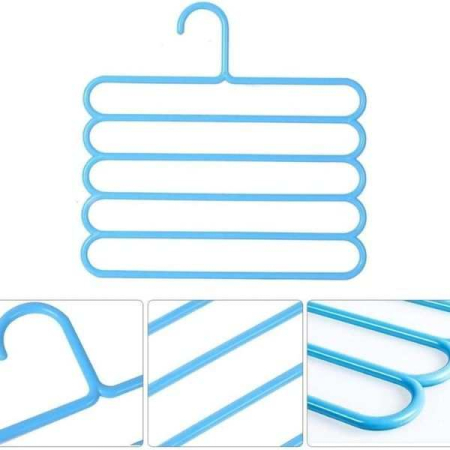 Set 10 Umerase din Plastic cu 5 Pozitii pentru Pantaloni 31 x 31 cm Albastru – IoArtify.ro [2]