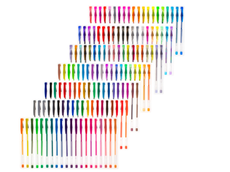 Set 140 piese Pixuri cu gel multicolor cu sclipici varf fin 0.7 mm – IoArtify.ro [5]