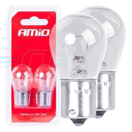 Electrice si Electronice Auto - Set 2 Becuri cu Halogen P21W BA15s 12V – Lumină Clară și Omologare ECE E4