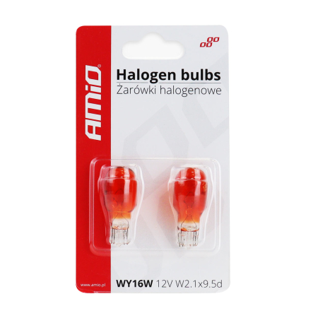Set 2 Becuri Halogen T15 WY16W 12V, 16W, 190lm, Durată 1000h, Bază W2.1x9.5d [2]