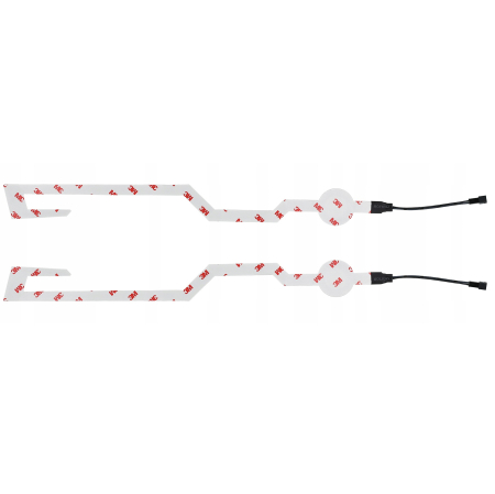 Set 2 benzi LED pentru iluminare casca moto culoare alba telecomanda cu fir alimentare baterii 12V – IoArtify.ro [2]