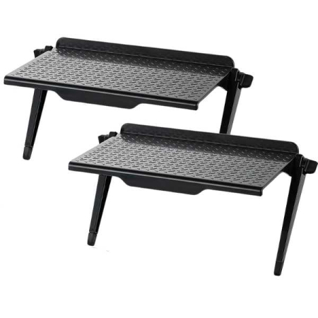 Suporturi TV - Set 2 buc Raft Reglabil de Depozitare pentru TV sau Monitoare LCD Capacitate Maxim 4 Kg 30 x 11 x 3 cm Negru – IoArtify.ro