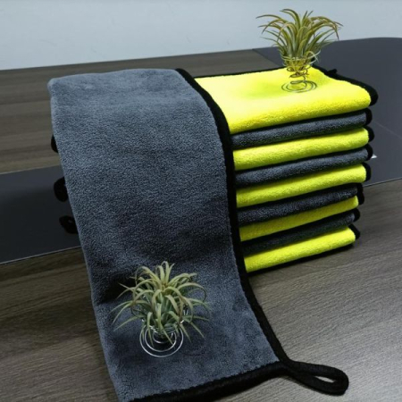 Set 2 Lavete Profesionale Mercaton din Microfibra Ultra-Absorbante 800 GSM pe metru pătrat Gri cu Galben 30 x 60 cm – IoArtify.ro [3]