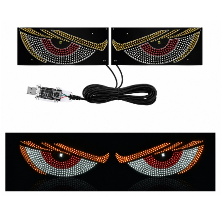 Auto-Moto - Set 2 Panouri LED Auto Devil's Eye XL8, 60 x 12 cm, Alimentare USB