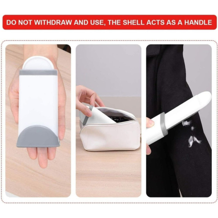 Set 2 perii pentru indepartarea scamelor si a parului animalelor de companie Travel size PP Gri cu maner ergonomic – IoArtify.ro [6]