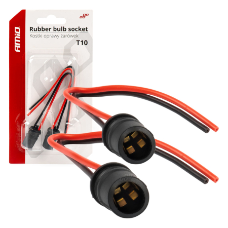 Electrice si Electronice Auto - Set 2 Socluri Bec T10 W5W W3W cu Cabluri Siliconate, Rezistență și Durabilitate Garantată