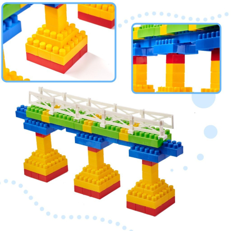 Set 292 piese cuburi de constructie din plastic pentru copii Ferma 24 x 66 cm – IoArtify.ro [1]