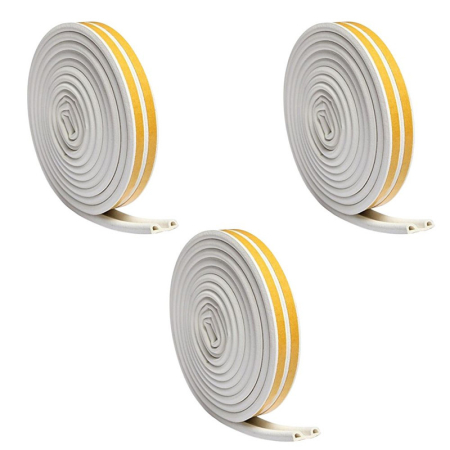 Pachete Promoționale - Set 3 buc Banda autoadeziva pentru etansarea usilor si ferestrelor Profil P 9mm x 5.5mm Rezistenta UV Cauciuc EPDM 6 m Alb – IoArtify.ro