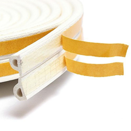 Set 3 buc Banda autoadeziva pentru etansarea usilor si ferestrelor Profil P 9mm x 5.5mm Rezistenta UV Cauciuc EPDM 6 m Alb – IoArtify.ro [3]
