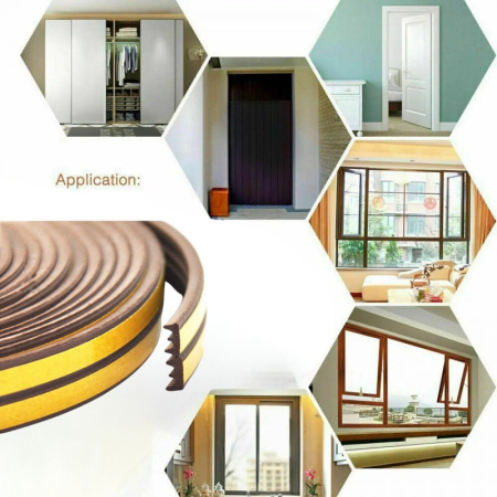 Set 3 buc Banda autoadeziva pentru etansarea usilor si ferestrelor Profil P 9mm x 5.5mm Rezistenta UV – IoArtify.ro [5]