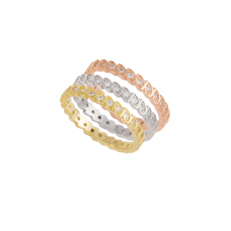 Inele din Argint - Set 3 Inele Tennis din Argint 925 – Eleganță și Personalizare, Gramaj 4.52g