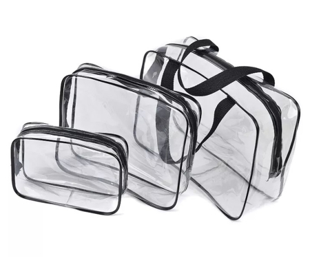 Set 3 organizatoare de cosmetice AVX-BQ60 transparente cu fermoar rezistent – IoArtify.ro [3]