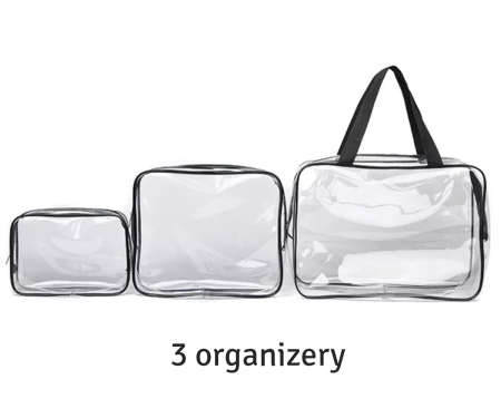 Set 3 organizatoare de cosmetice AVX-BQ60 transparente cu fermoar rezistent – IoArtify.ro [4]