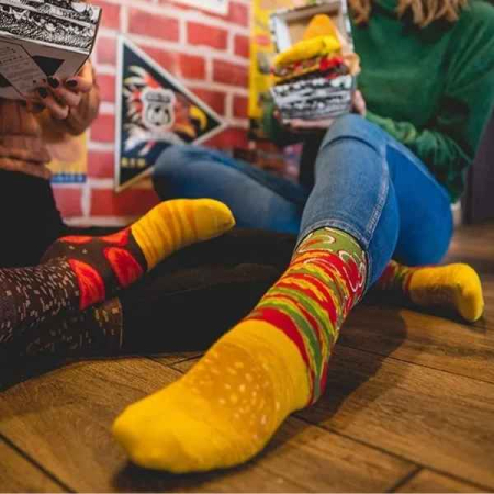 Set 3 Sosete XXL in Cutie Amuzata Model Hamburger Bumbac 100% – IoArtify.ro [2]