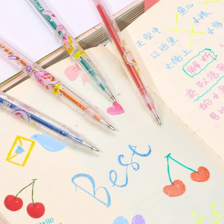 Set 36 pixuri parfumate cu gel si sclipici Grosime scris 1 mm Multicolor – IoArtify.ro [3]