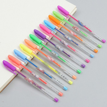 Papetarie - Set 36 Pixuri Parfumate cu Gel și Sclipici – Multicolor, Creativitate și Distracție pentru Toți!
