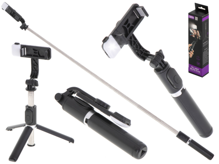 Set 3in1 Selfie Stick cu Lampa LED si Trepied conectare Bluetooth alimentare USB AVX-KX5688 – IoArtify.ro [7]