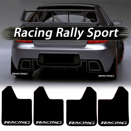 Accesorii Auto - Exterior - Set 4 Aparatori Noroi SPORT din cauciuc pentru autoturisme universale model Racing dimensiune 30 x 23 cm – IoArtify.ro