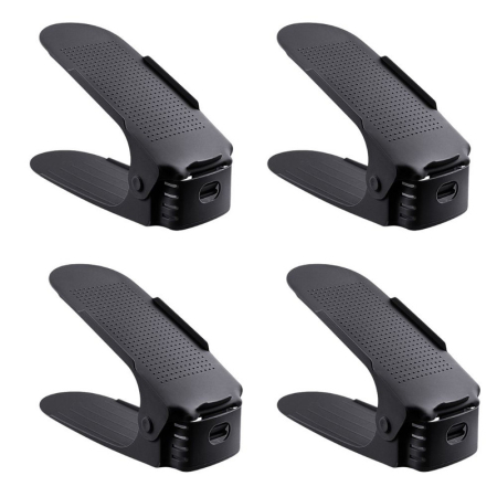 Hobby & Timp Liber - Set 4 buc Suport antiderapant si ajustabil pentru depozitare o pereche de incaltaminte PP 62551117 cm Negru – IoArtify.ro