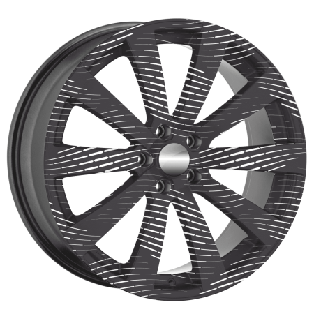 Set 4 Folii Imprimate Outdoor cu EcoSolvent autoadezive pentru decorarea jantelor auto diametru 60 cm model FJT-23 – IoArtify.ro [2]