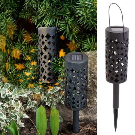 Lămpi solare grădină - Set 4 lampi solare de gradina cu picior si agatatoare tip Felinar cu LED si senzor de miscare – IoArtify.ro