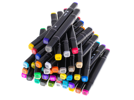 Papetărie - Set 48 Markere cu 2 Capete si Geanta de Depozitare Contin Alcool 15 cm Multicolor 14 x 11 x 17.5 cm – IoArtify.ro