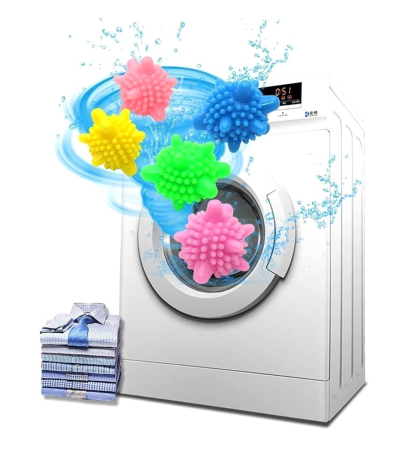 Accesorii baie - Set 5 bile anti-scamosare si inmuiere a rufelor pentru masina de spalat cu durata de utilizare indelungata – IoArtify.ro
