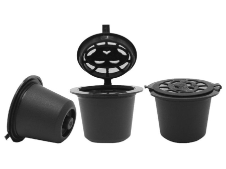 Set 5 Capsule Reutilizabile Eco, Inox & Plastic, Compatibile Nespresso – Economisește și Protejează Mediul! [1]
