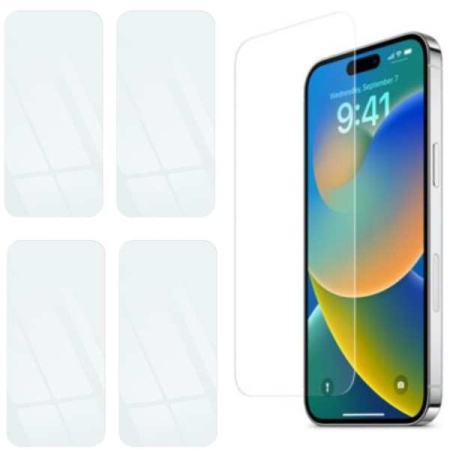 Accesorii GSM - Set 5 Folii de Protectie pentru Iphone 14 Pro 0.3 mm Sticla 9H Margini Rotunjite - IoArtify.ro