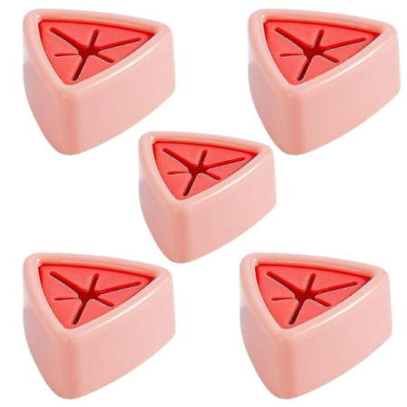 Hobby & Timp Liber - Set 5 Suporti pentru Prosop de Baie sau Bucatarie Impermeabili si Autoadezivi cu Sistem Push Free Montare pe Perete 5 x 2.3 cm Roz – IoArtify.ro