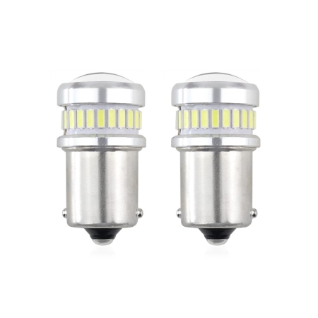 Electrice si Electronice Auto - Set becuri LED auto compatibile CANBUS pentru competiții și off-road, alb 12V/24V, P21 R5W/R10W, 30 SMD