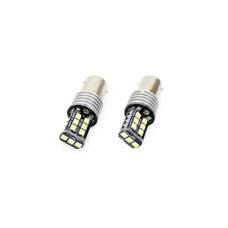 Electrice si Electronice Auto - Set Becuri LED CANBUS P21W BA15S 15 SMD 7.5W Alb pentru Off-Road și Competiții Auto
