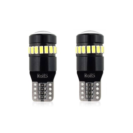 Electrice si Electronice Auto - Set Becuri LED CANBUS T10 W5W 19 SMD Alb 12V pentru competiții auto și off-road — Compatibil, Puternic și Rezistent