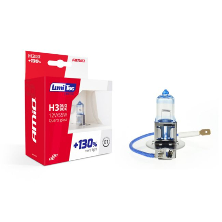 Electrice si Electronice Auto - Set Becuri Halogen H3 12V 55W LumiTec LIMITED + 130% DUO BOX – Luminozitate și Siguranță în Condiții Nefavorabile