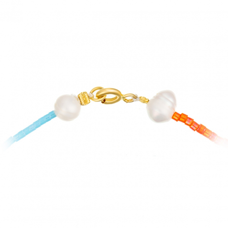 Set Brățară Glezna și Colier Summer Rainbow cu Miyuki și Perle de Cultură – Eleganță și Culoare pentru Vara Ta [3]