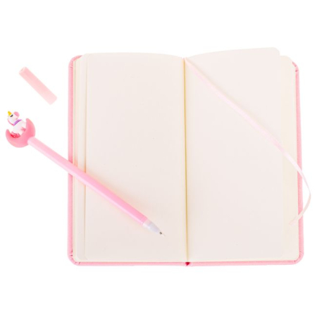 Set Cadou pentru Copii Caiet cu Unicorn finisat cu piele ecologica si Pix cu Unicorn cu cerneală albastră – IoArtify.ro [3]