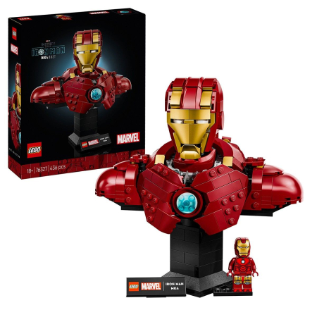 JOCURI SI JUCARII - Lego Super Heroes Bust Iron Man 76327 set 480 piese constructie detaliata - IoArtify.ro