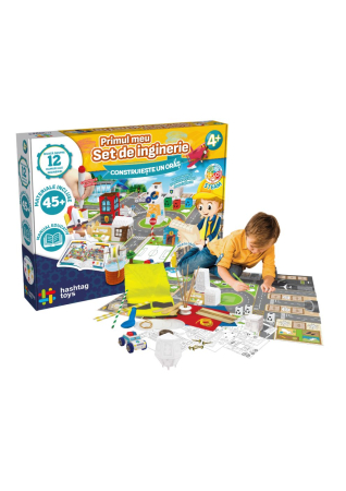 JOCURI SI JUCARII - Primul Meu Set de Inginerie Construieste un Oras cu 150 Piese Funcționale - IoArtify.ro