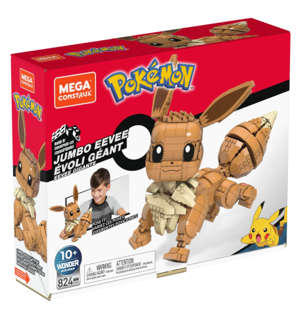 JOCURI SI JUCARII - Pokemon Mega Construx Jumbo Eevee set constructie 150 piese - IoArtify.ro
