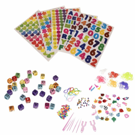 Set creativ pentru copii 3000 piese benzi de cauciuc croșetate și elemente decorative 13 x 17 cm Ani 6 plus Multicolor – IoArtify.ro [2]