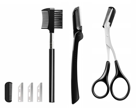 Set de 11 instrumente profesionale pentru modelarea sprancenelor si a genelor cu maner ergonomic – IoArtify.ro [1]