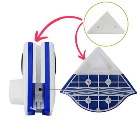 Set de 4 Rezerve Triunghiulare pentru Stergătoare Magnetice - Curățare Rapidă și Fără Urme [3]