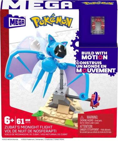 JOCURI SI JUCARII - Pokemon Mega Set de Constructie Zborul de Noapte al Zubat 350 piese - IoArtify.ro