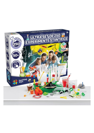 JOCURI SI JUCARII - Ultra Set de 250 Experimente Stiintifice cu materiale incluse pentru copii - IoArtify.ro