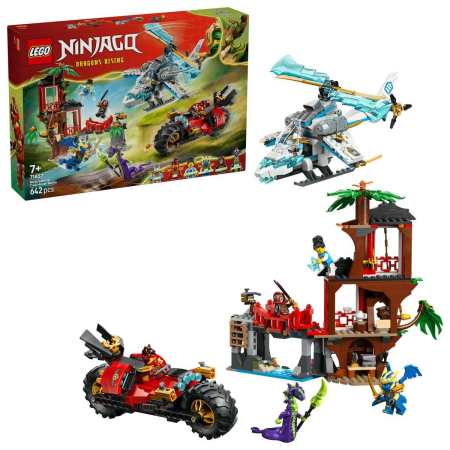 Seturi de constructie si cuburi - Lego Ninjago Lupta la Casa din Copac cu Vehicule Ninja 71857 Set 610 Piese - IoArtify.ro